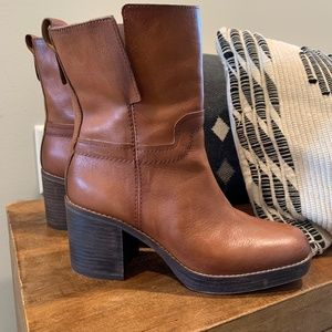 Franco Sarto brown leather boots